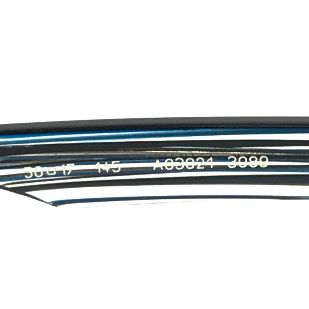 Alain Mikli Eyeglasses Frames A03021 3089 Striped Black Blue Full Rim 50-17-145